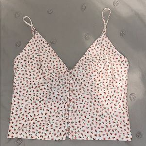 Forever 21 cropped floral tank